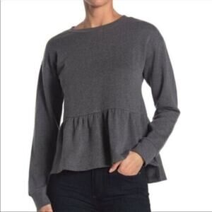14th & Union Women’s Peplum Sweatshirt sz S NEW # H557